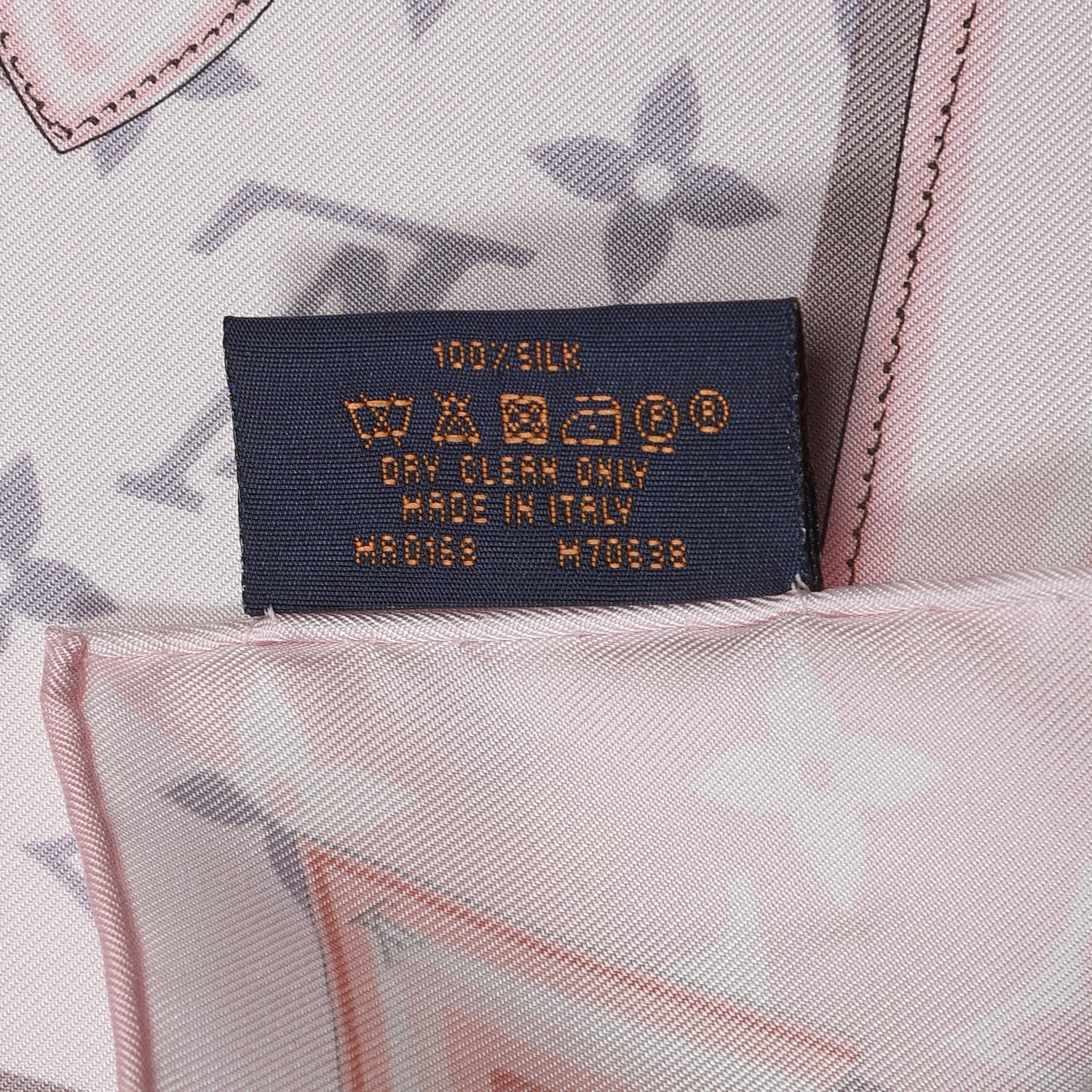 Louis Vuitton Silk Monogram Confidential Square Scarf Light Pink 7 of 7
