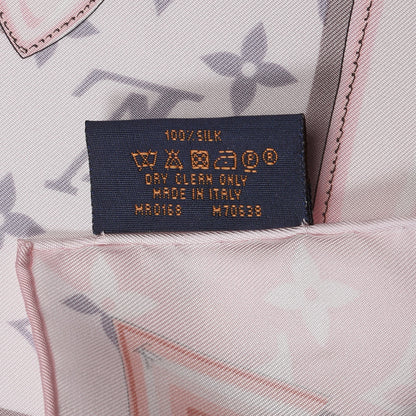 Louis Vuitton Silk Monogram Confidential Square Scarf Light Pink 7 of 7