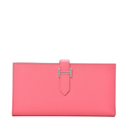 Hermes Epsom Bearn Gusset Wallet Rose Azalee 1 of 7