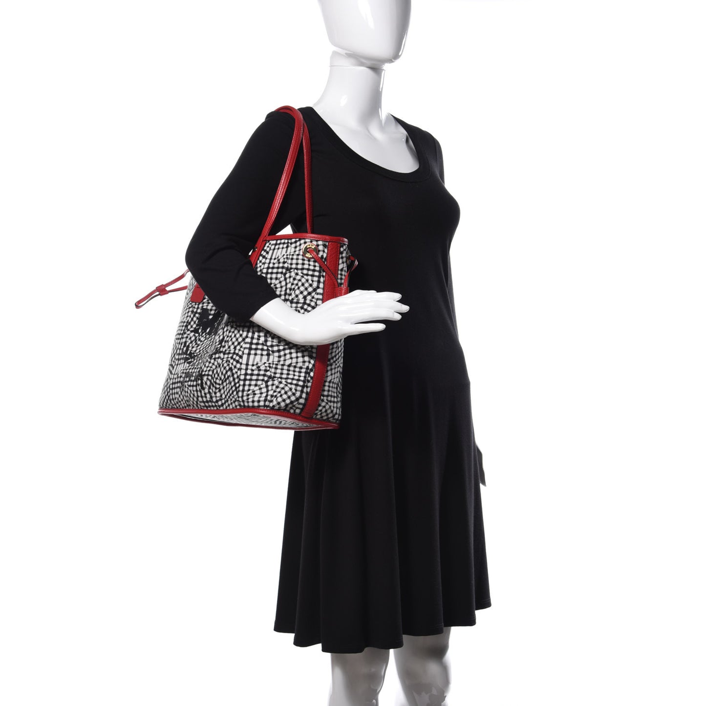 Visetos Medium Liz Reversible Shopper Tote Ruby Red