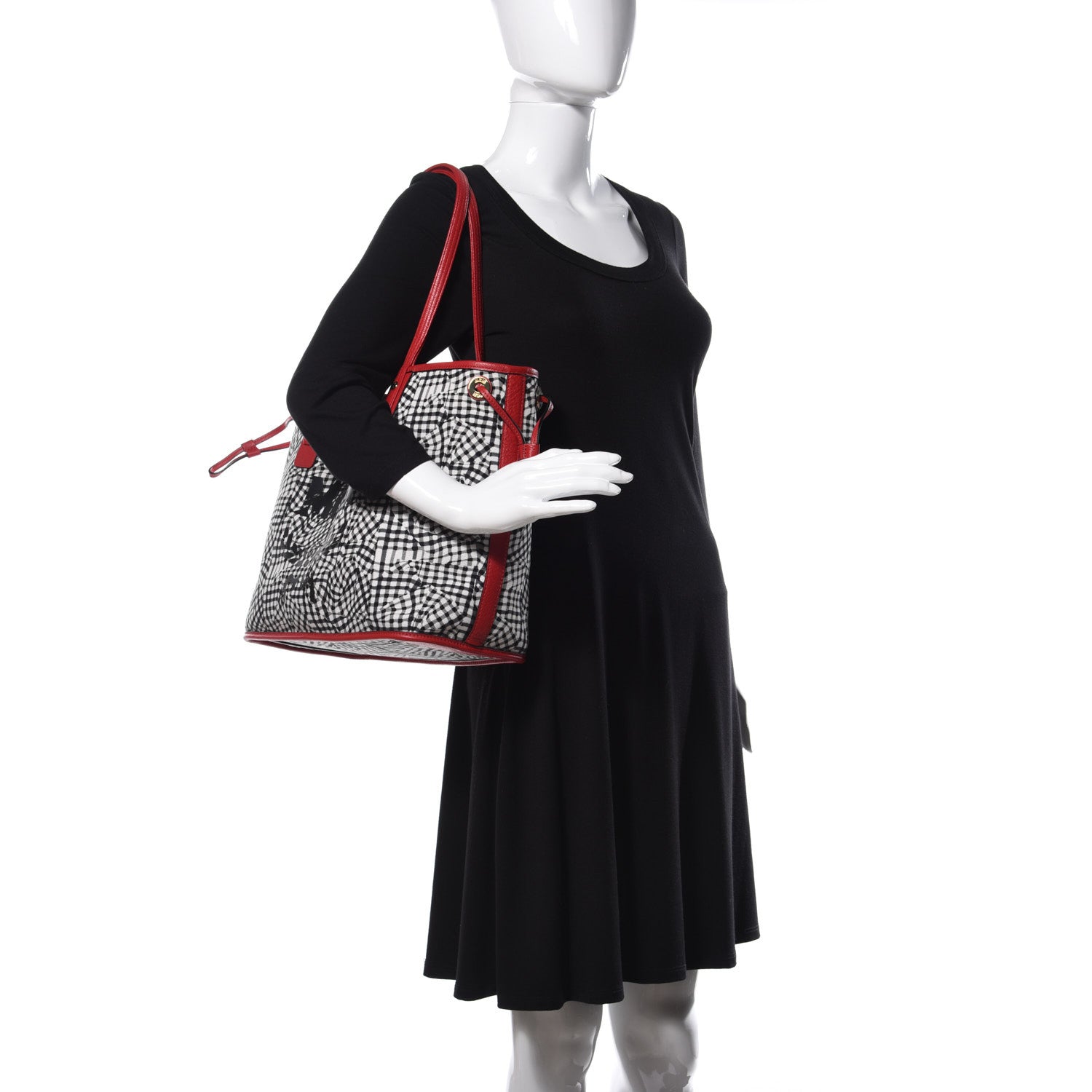 MCM Visetos Medium Liz Reversible Shopper Tote Ruby Red 2 of 16