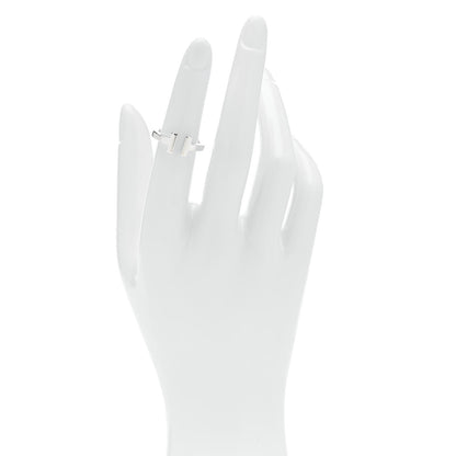 Tiffany Sterling Silver T Square Ring 49 5 2 of 4