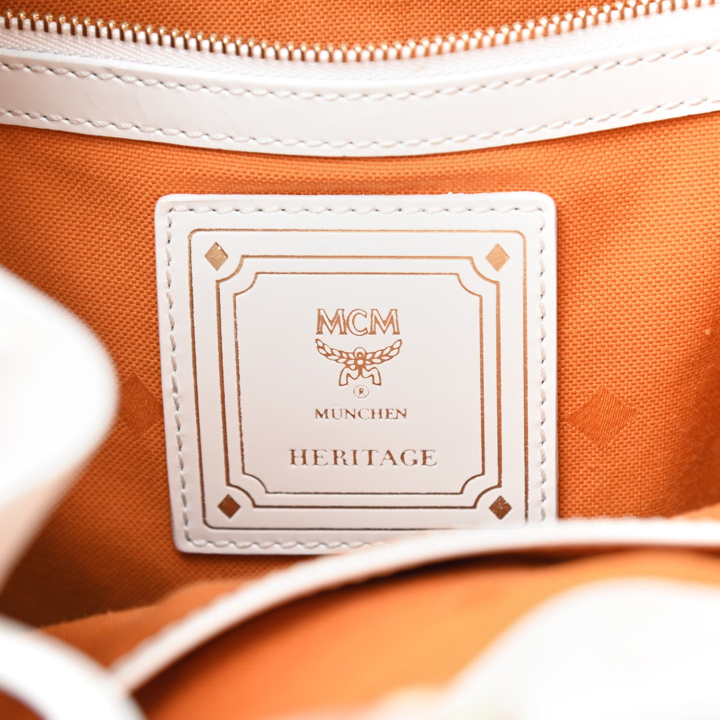 Visetos Small Heritage Drawstring Bucket Bag White