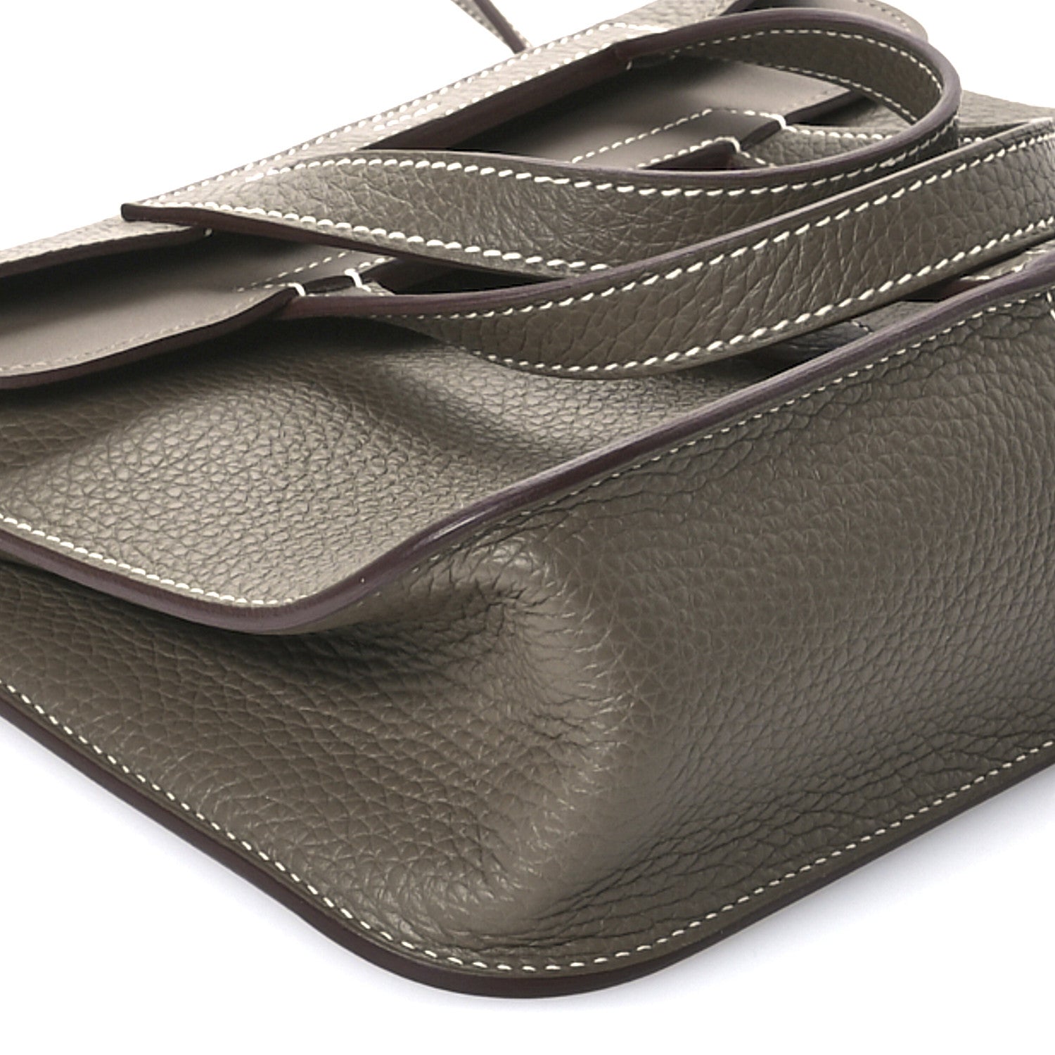 Hermes Taurillon Clemence Halzan 25 Etoupe 9 of 11