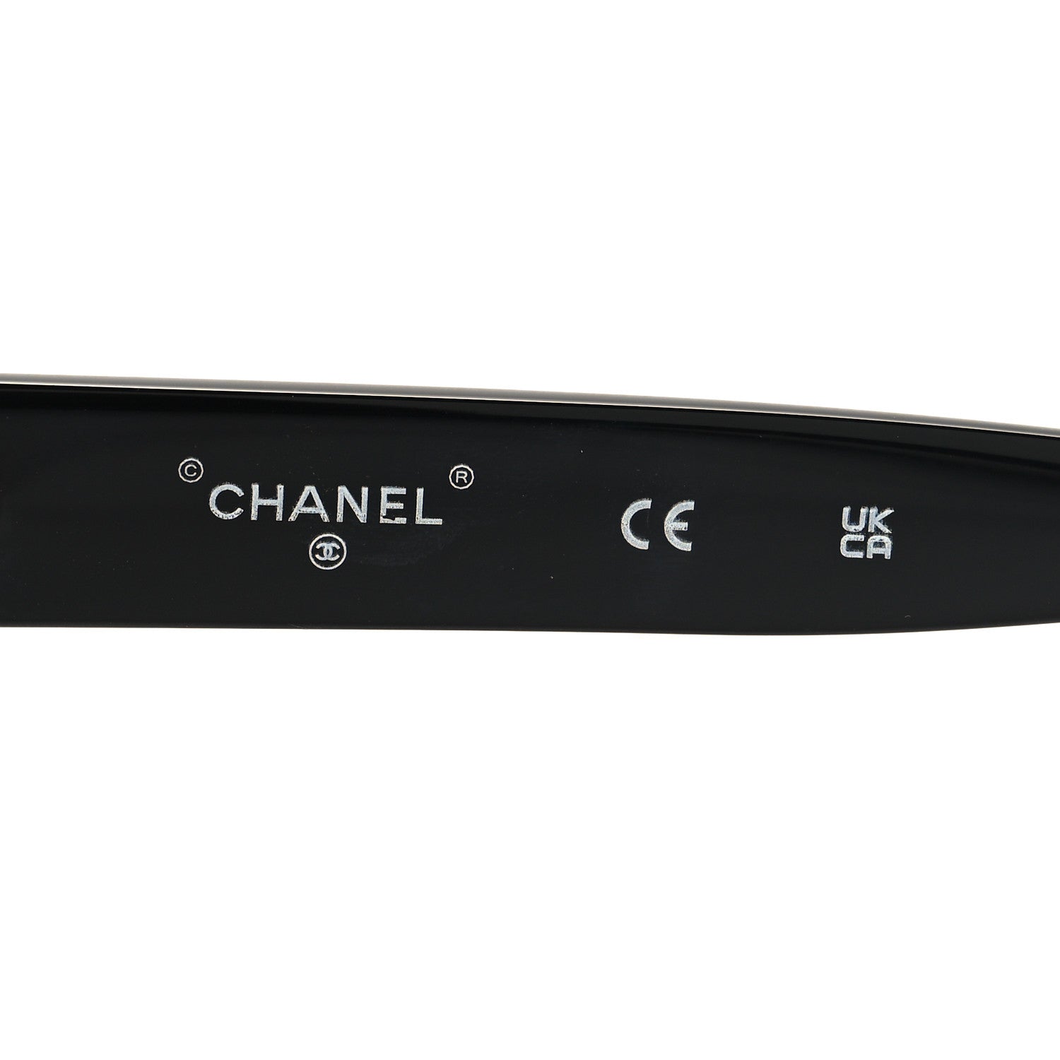 Chanel Acetate Calfskin Chain Rectangle Sunglasses 71626A Black 5 of 7
