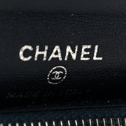 Chanel Lambskin Quilted Flap Cosmetic Case Blue 6 of 11