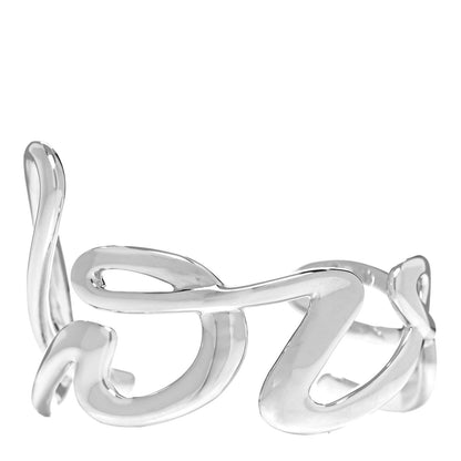 Tiffany Sterling Silver Paloma's Graffiti Love Cuff Bracelet 1 of 4