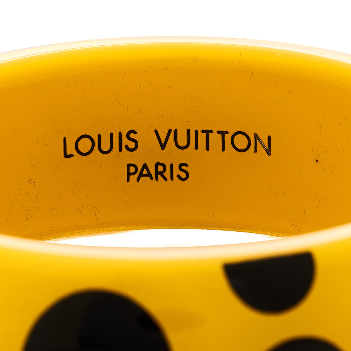 Kusama Infinity Dots Wide Bangle Bracelet PM Yellow