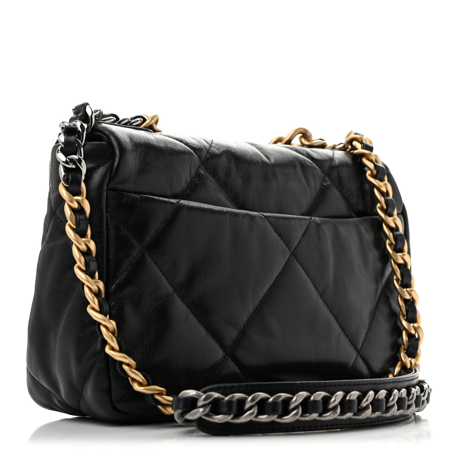 Chanel Goatskin Quilted Medium Chanel 19 Flap Black 3 of 13