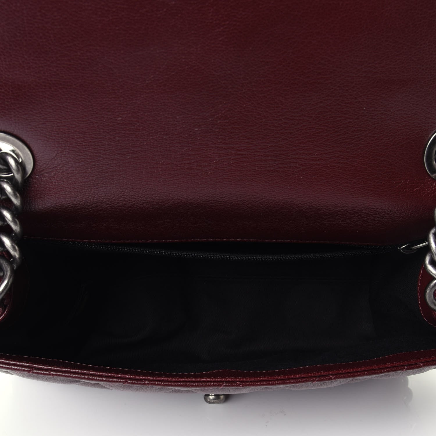 Chanel Goatskin Quilted Medium City Rock Flap Burgundy 4 of 6
