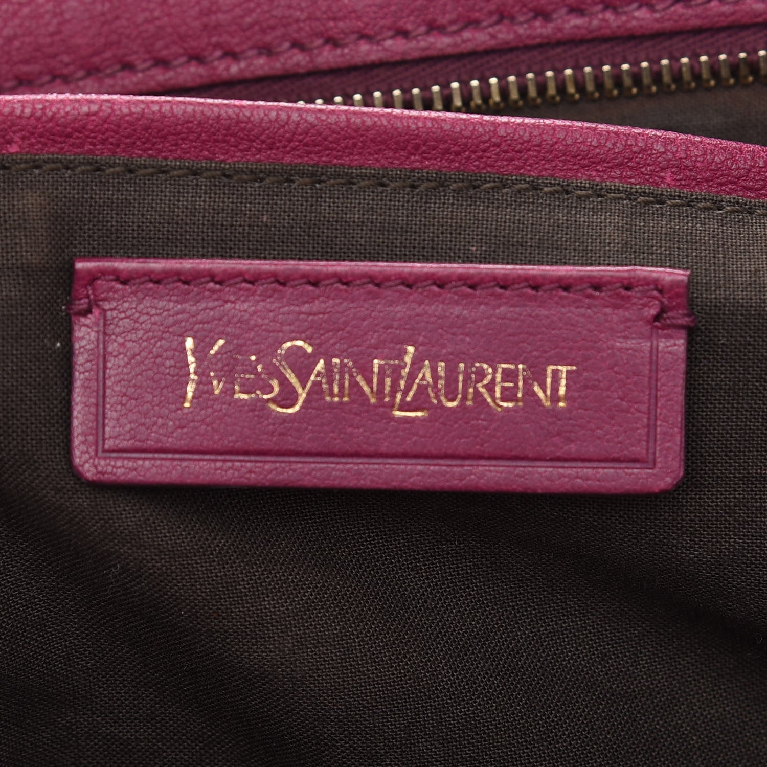 Saint Laurent Sheepskin Medium Cabas ChYc Bag Black Cherry 5 of 10