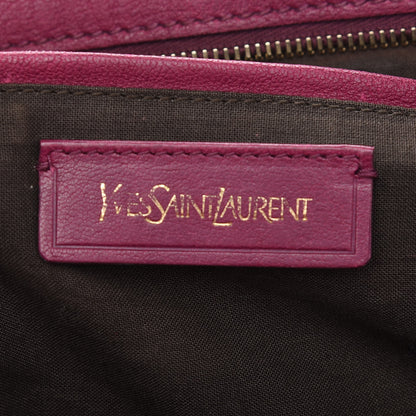 Saint Laurent Sheepskin Medium Cabas ChYc Bag Black Cherry 5 of 10