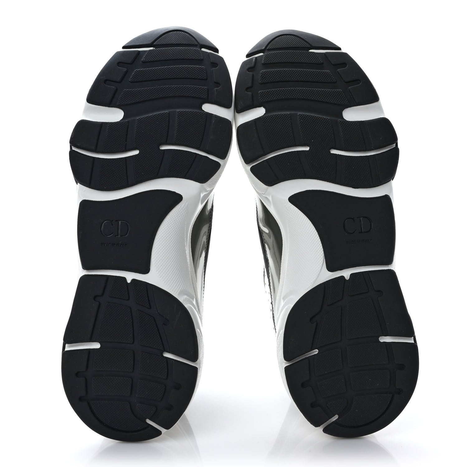 Christian Dior Technical Mesh Calfskin Mens B22 Sneakers 42 Silver Black White 5 of 7