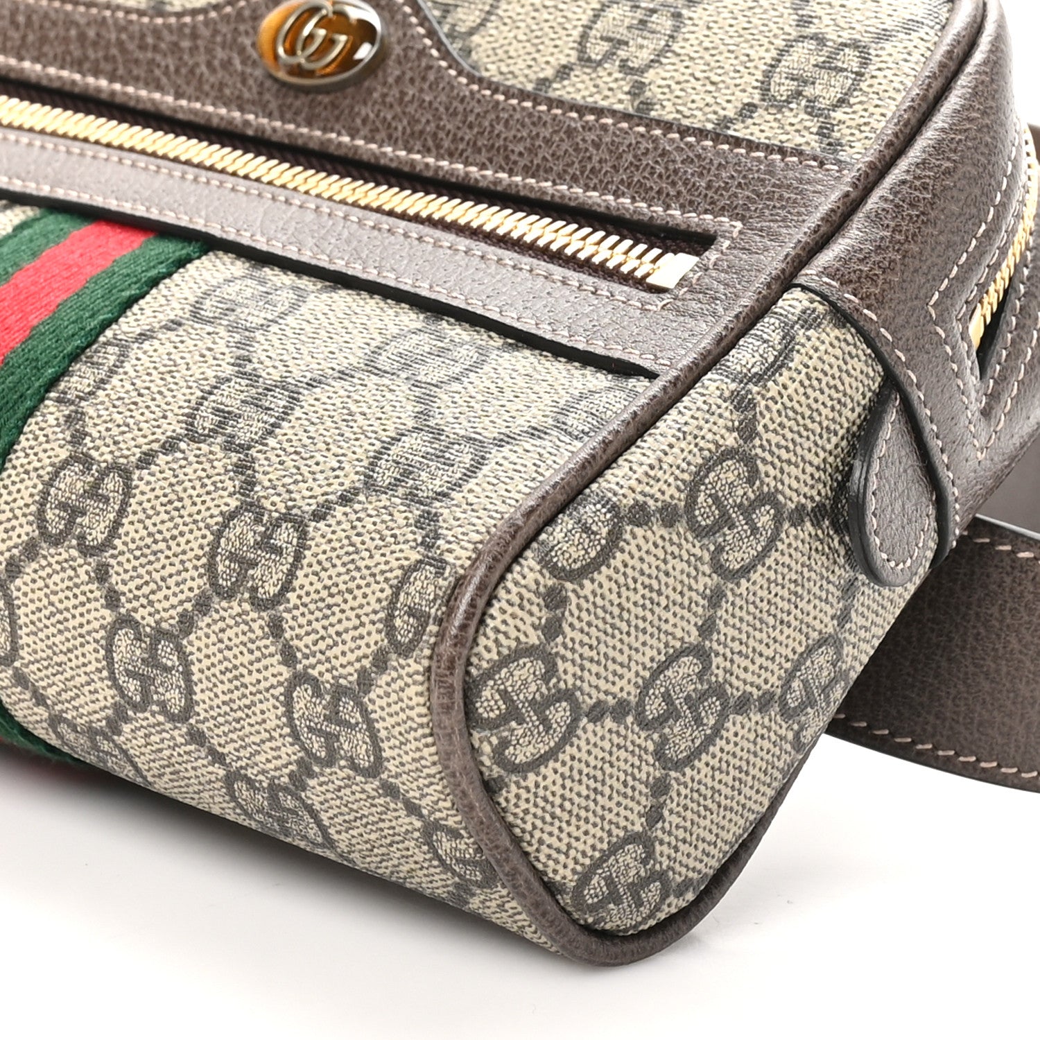 Gucci GG Supreme Monogram Web Small Ophidia Belt Bag 85 34 Dark Brown 10 of 10