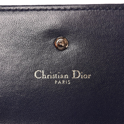 Christian Dior Grained Calfskin Cannage Diorama Elancee Wallet Blue 6 of 8