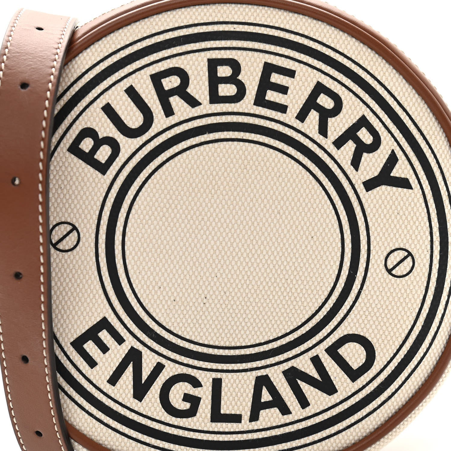 Burberry Cotton Canvas Mini Louise Crossbody Bag White Tan 10 of 12