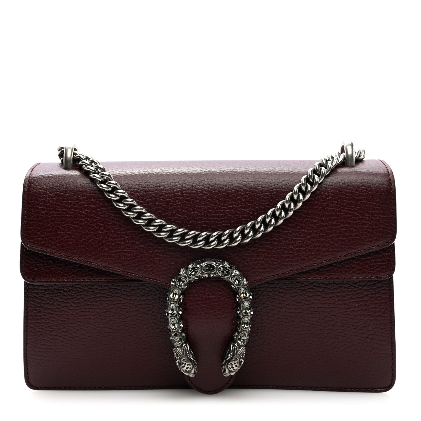 Dollar Calfskin Crystal Small Dionysus Shoulder Bag Vintage Bordeaux