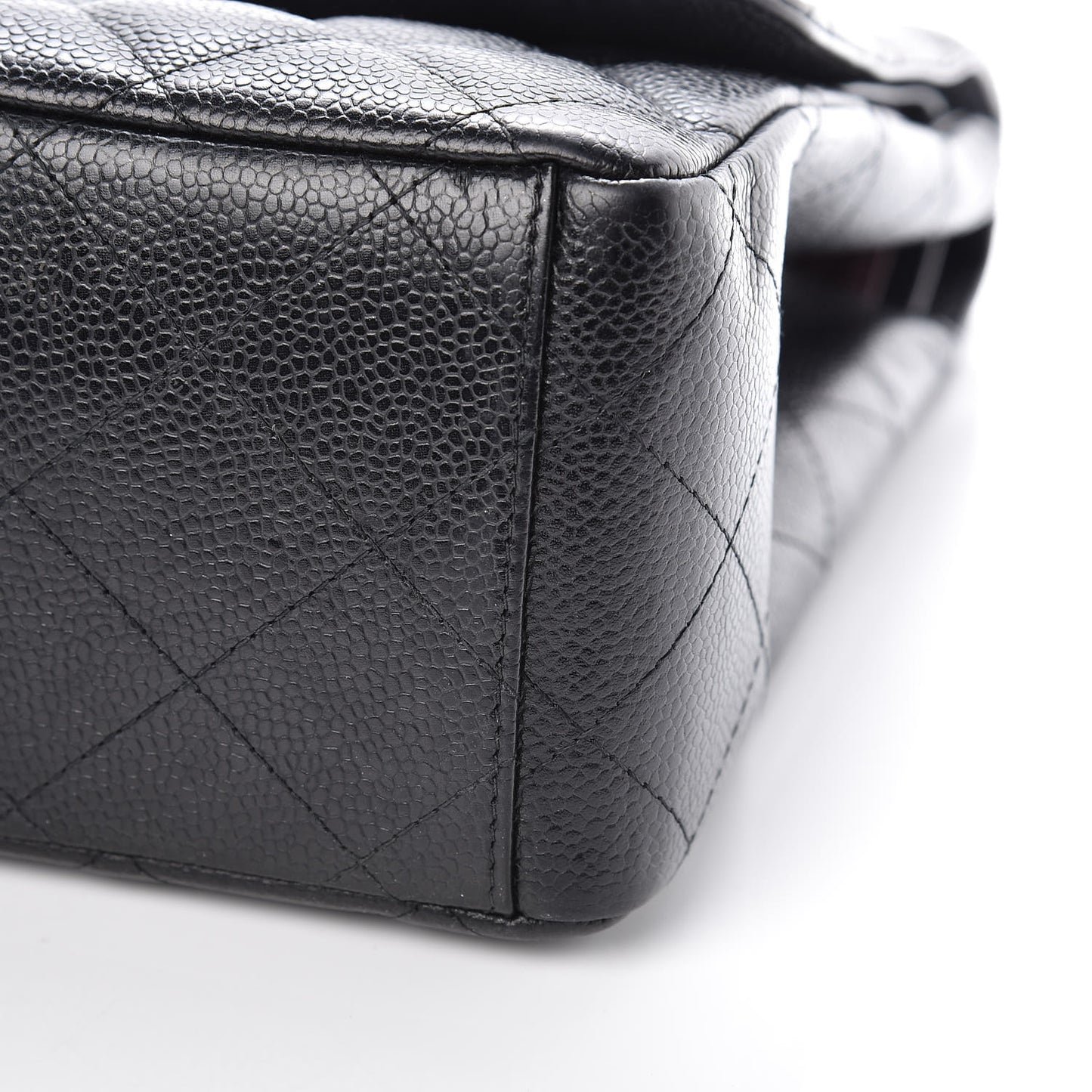 Caviar Quilted Maxi Double Flap Black
