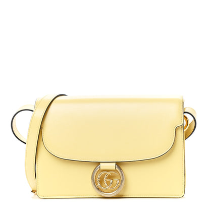 Gucci Textured Calfskin Small Torchon GG Ring Shoulder Bag Butter 1 of 4
