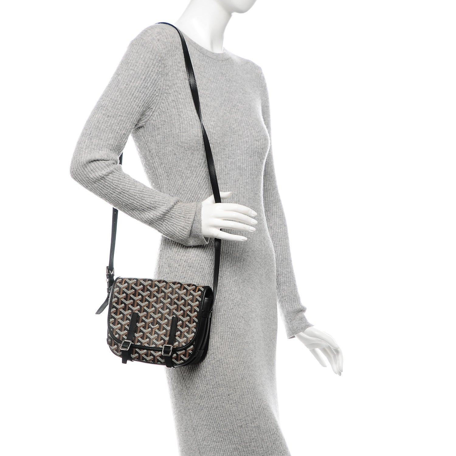 Goyard Goyardine Belvedere PM Messenger Black 2 of 6