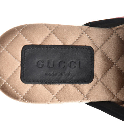 Gucci Velvet Silk Embellished Platform Detachable Slide 36 Tibet Red 16 of 22