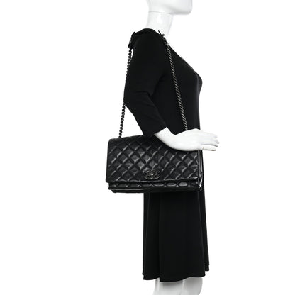 Chanel Goatskin Quilted Large City Rock Flap Black 2 of 12