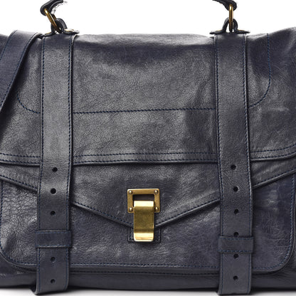 Proenza Schouler Lambskin Large PS1 Satchel Midnight 10 of 12
