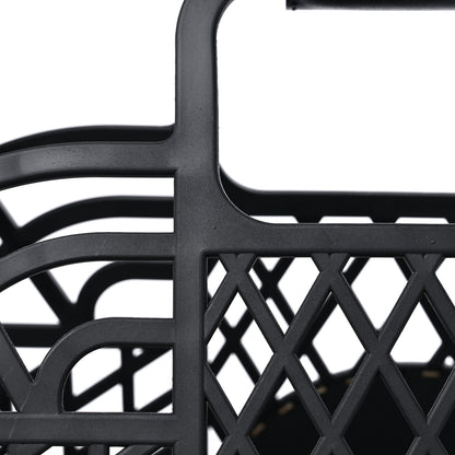 Fendi Recycled Plastic Vitello Liberty Matte Medium Fendi Basket Black Miele Scuro 12 of 12