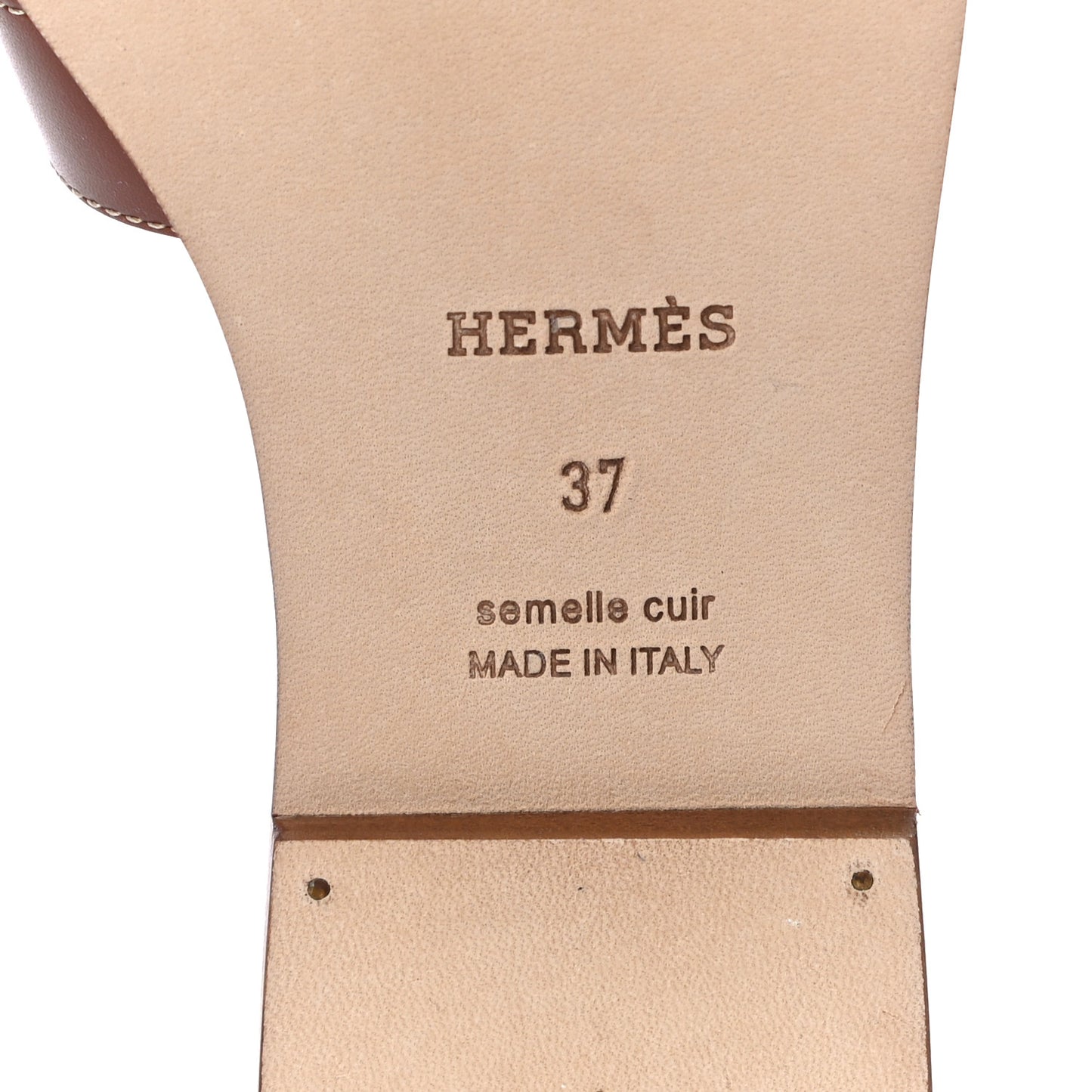 Box Calfskin Oran Sandals 37 Gold