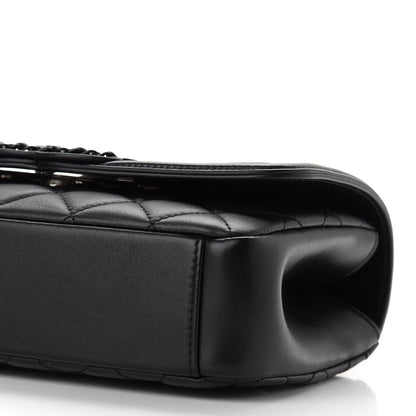 Chanel Lambskin Quilted Small CC Filigree Flap Black 9 of 9