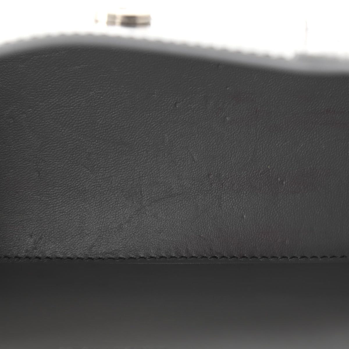 Shiny Calfskin Crocodile Embossed Hourglass Top Handle Bag XS Balenciaga Grey