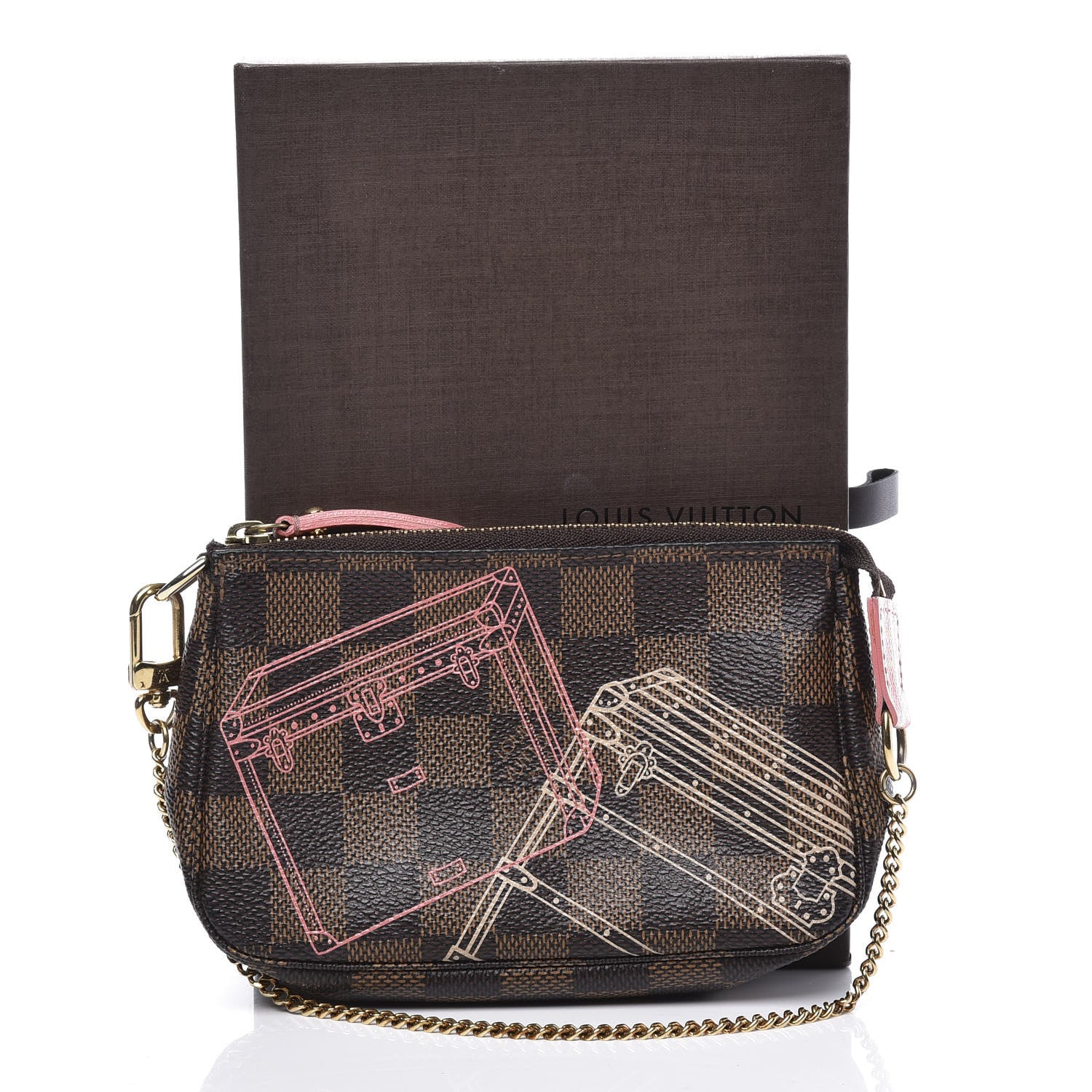 Louis Vuitton Damier Ebene 2014 Christmas Animation Mini Pochette Accessories 10 of 10