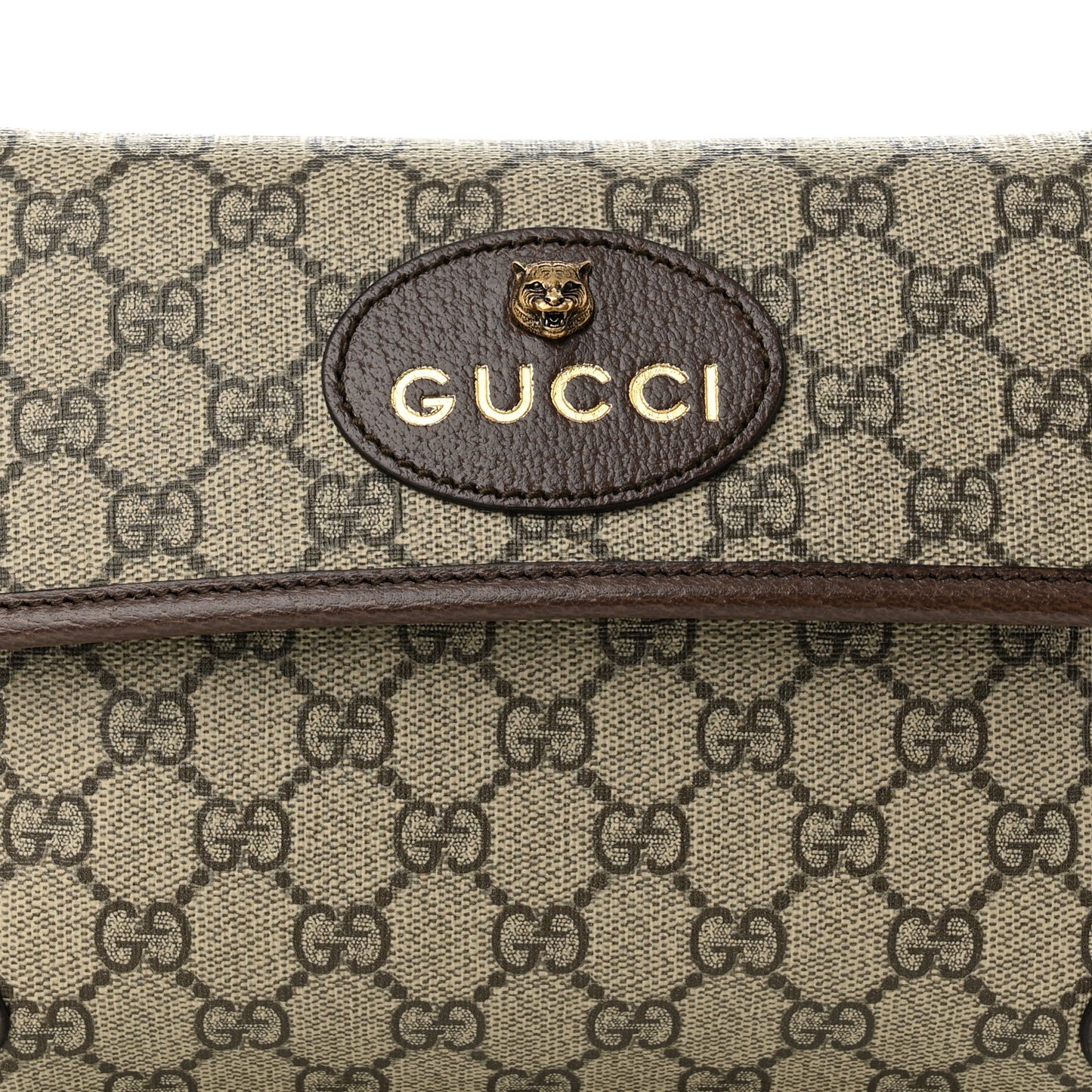 GG Supreme Monogram Neo Vintage Web Belt Bag Brown