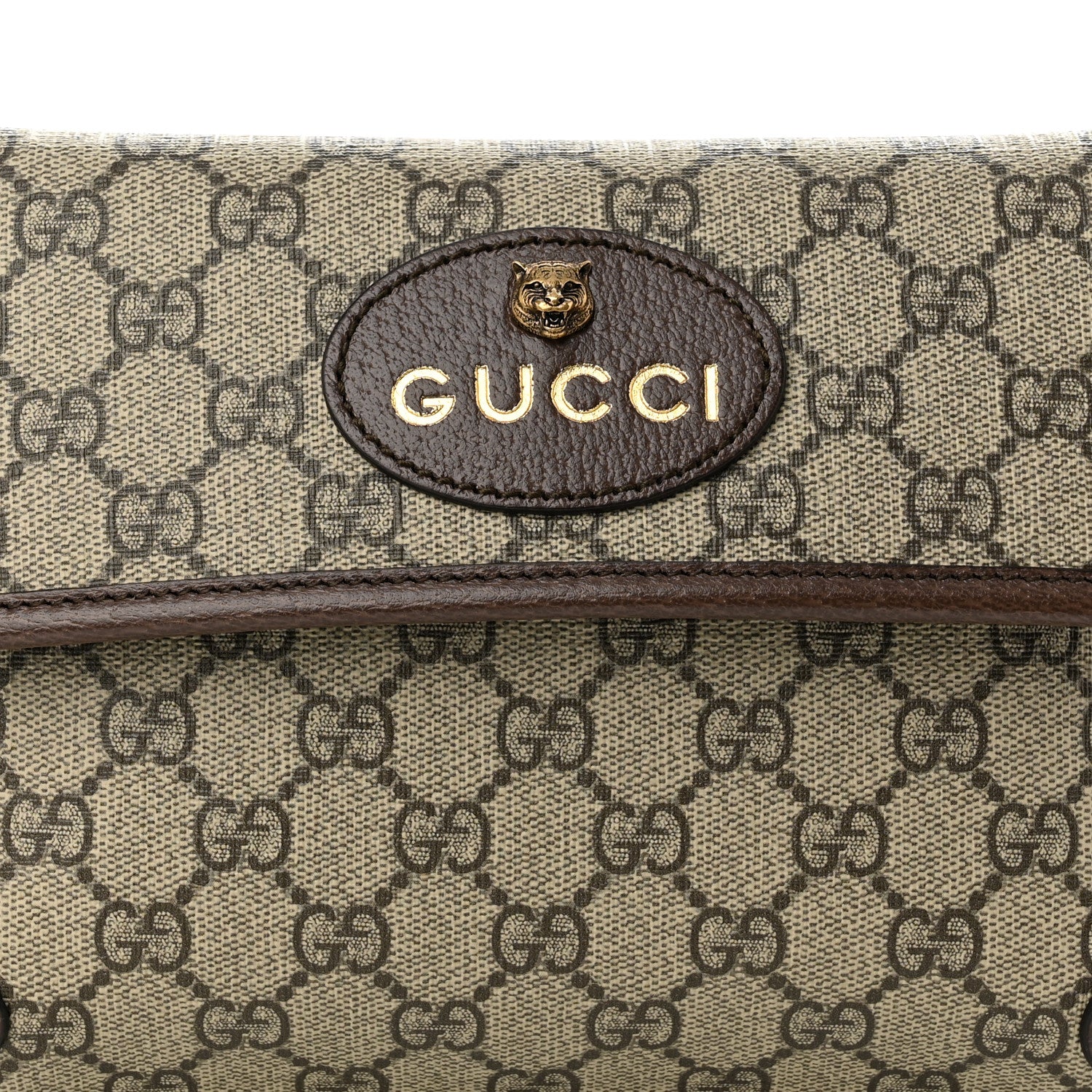 Gucci GG Supreme Monogram Neo Vintage Web Belt Bag Brown 8 of 10