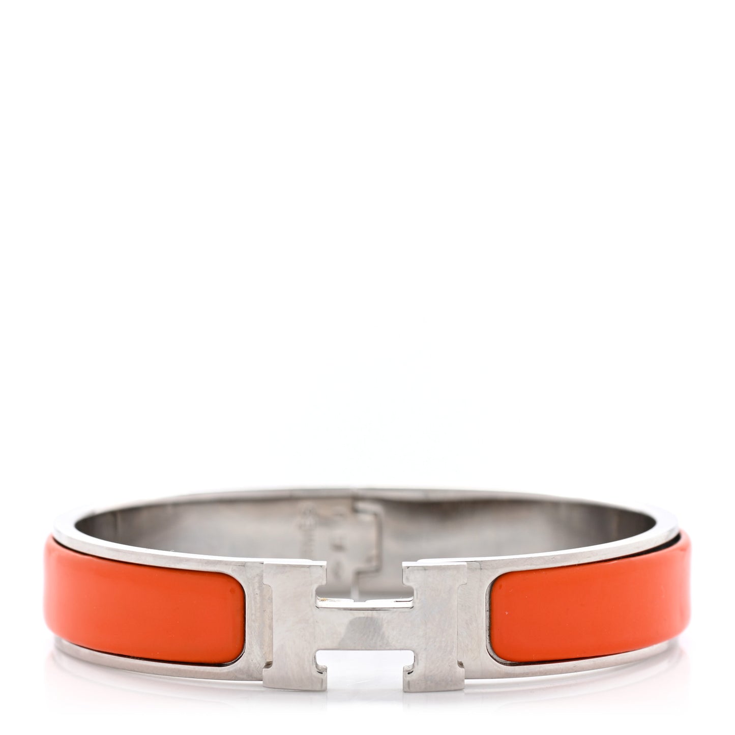 Enamel Narrow Clic Clac H Bracelet PM Orange