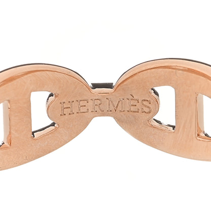 Hermes 18K Rose Gold PM Chaine d'Ancre Enchainee Ring 53 6.5 4 of 5