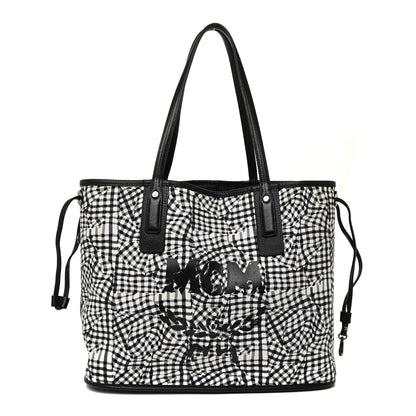 MCM Visetos Medium Liz Reversible Shopper Tote Black 15 of 23