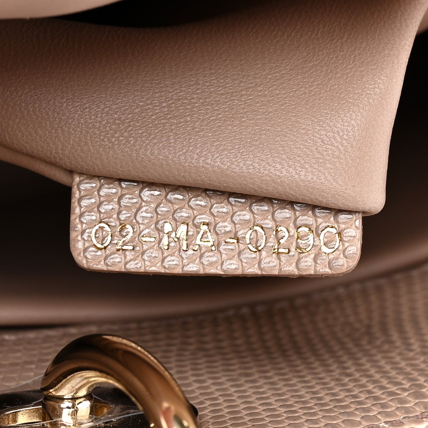 Lizard Small Lady Dior Beige