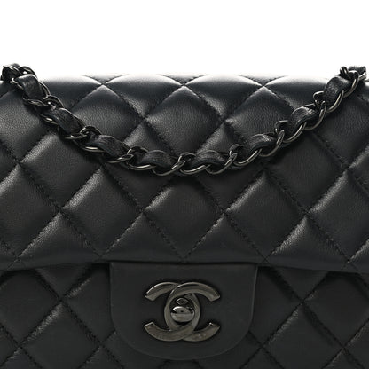 Chanel Lambskin Quilted Mini Rectangular Flap So Black 7 of 10
