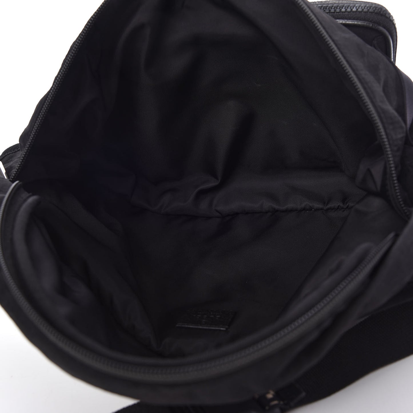 Nylon 80s Logo Patch Belt Bag Black