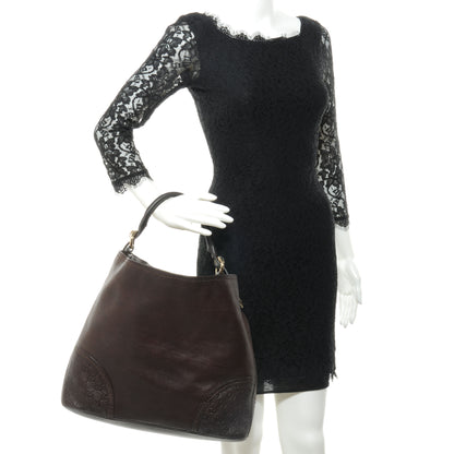 Gucci Leather Guccissima Large Signoria Hobo Dark Brown 2 of 7
