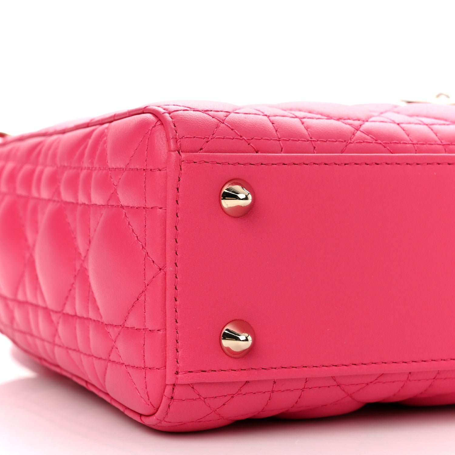 Christian Dior Lambskin Cannage Small My ABCDior Lady Dior Fraise 8 of 9