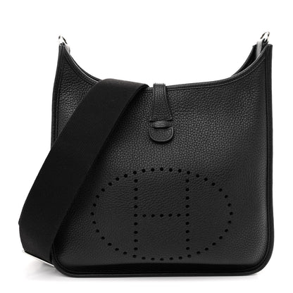 Hermes Taurillon Clemence Evelyne III PM Black 1 of 11