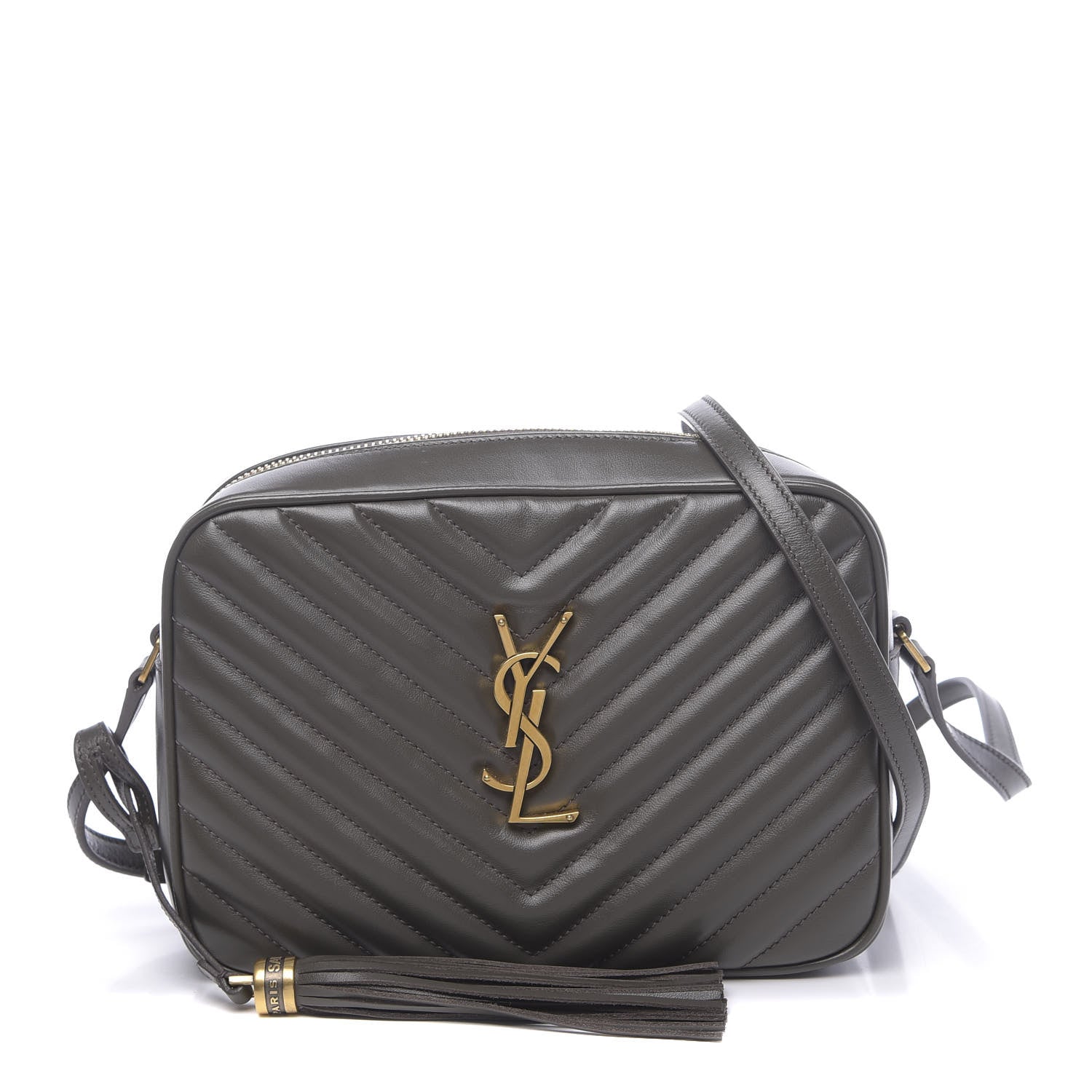 Saint Laurent Calfskin Matelasse Monogram Lou Camera Bag Military Olive 1 of 10