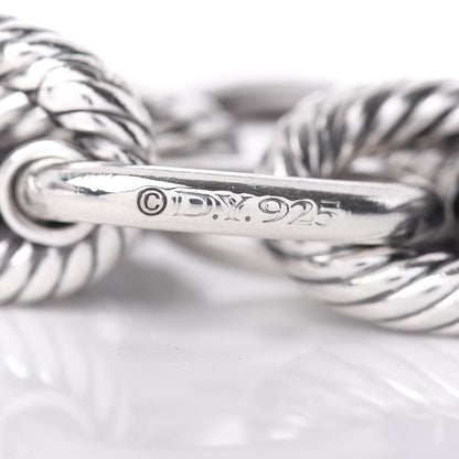 David Yurman Sterling Silver Black Ceramic 17mm Extra Large Oval Link Bracelet 4 of 4