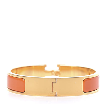 Hermes Enamel Narrow Clic Clac H Bracelet PM Orange 3 of 7