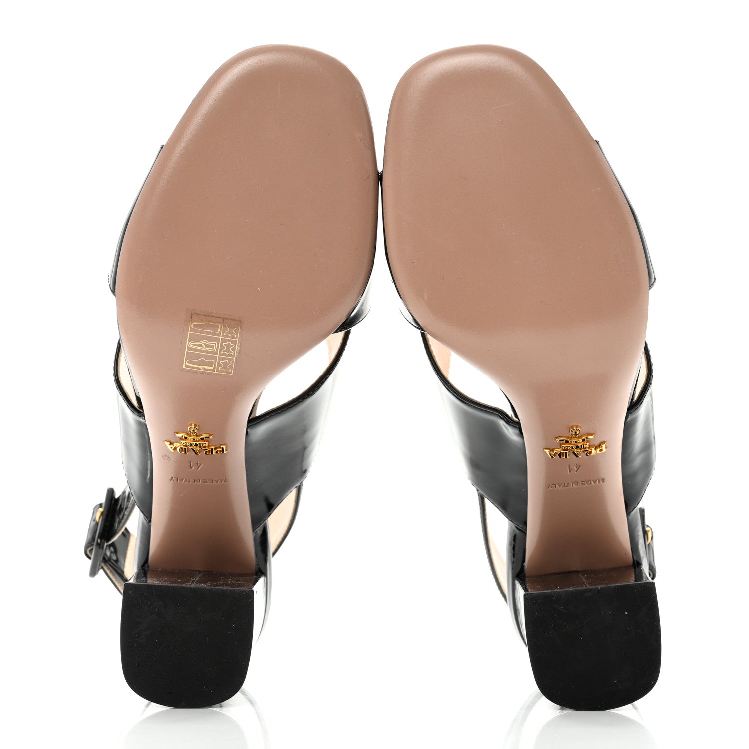 Prada Patent Sandals 41 Black 5 of 8