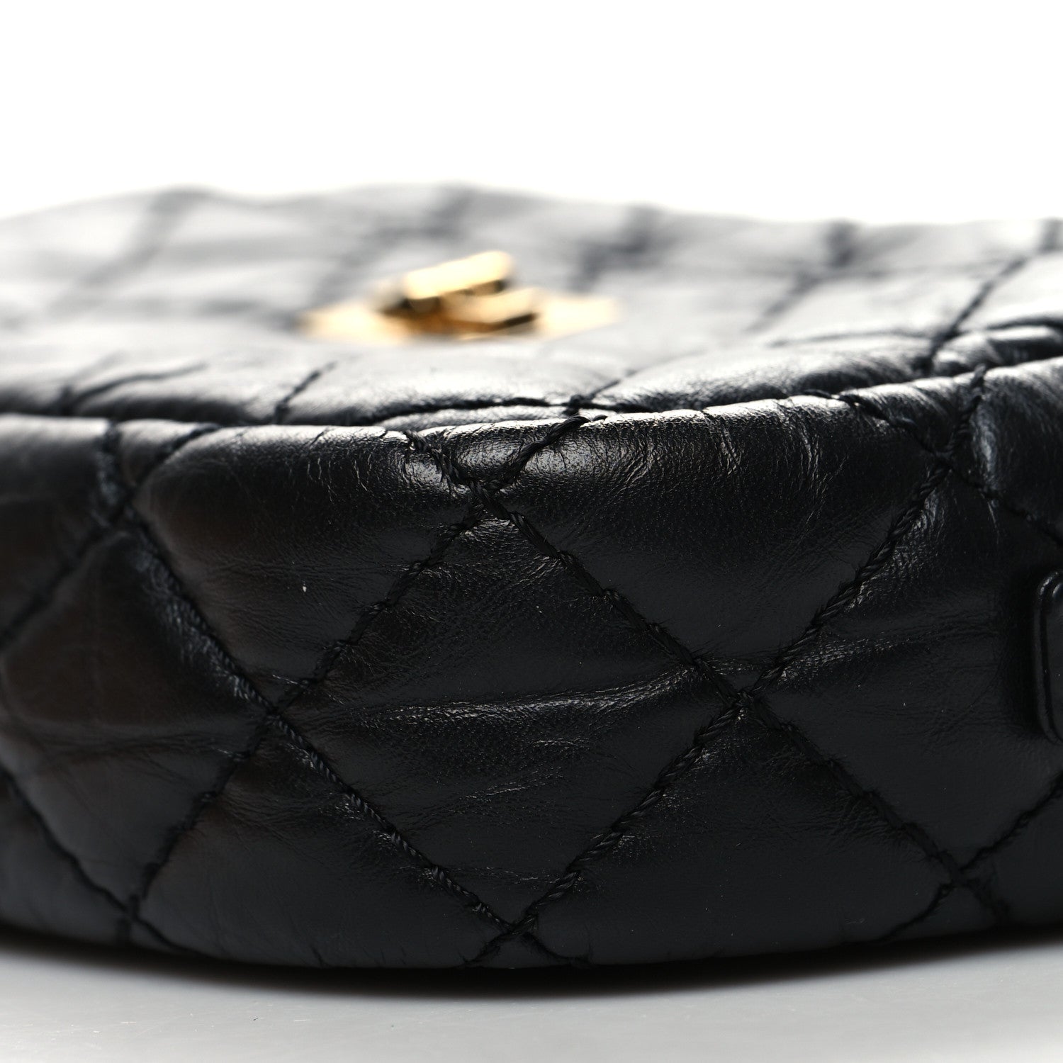 Chanel Aged Calfskin Quilted Mini Reissue Camera Case Black 10 of 10