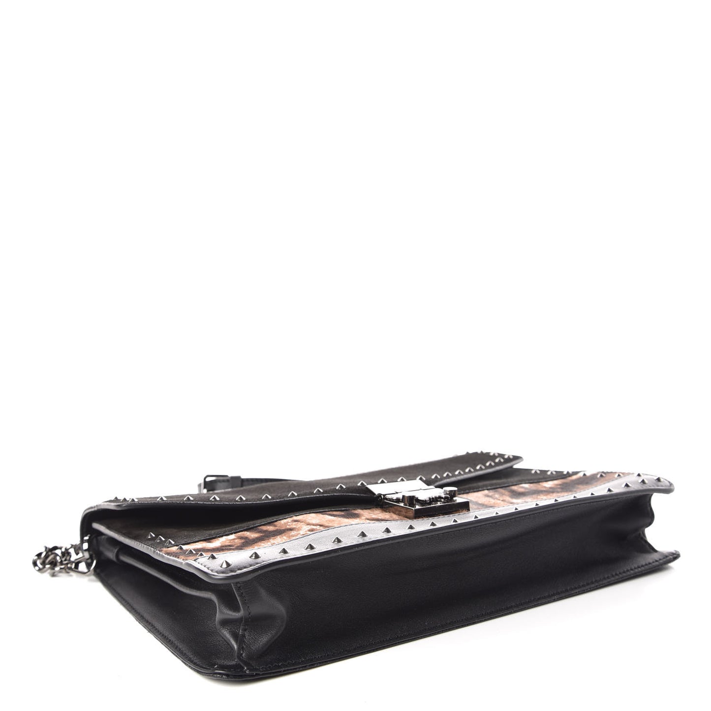 Visetos Mixed Media Large Patricia Convertible Crossbody Black