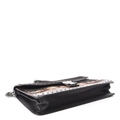 MCM Visetos Mixed Media Large Patricia Convertible Crossbody Black 4 of 9